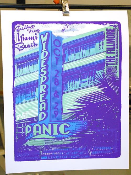 widespread panic poster at the fillmore miami beach